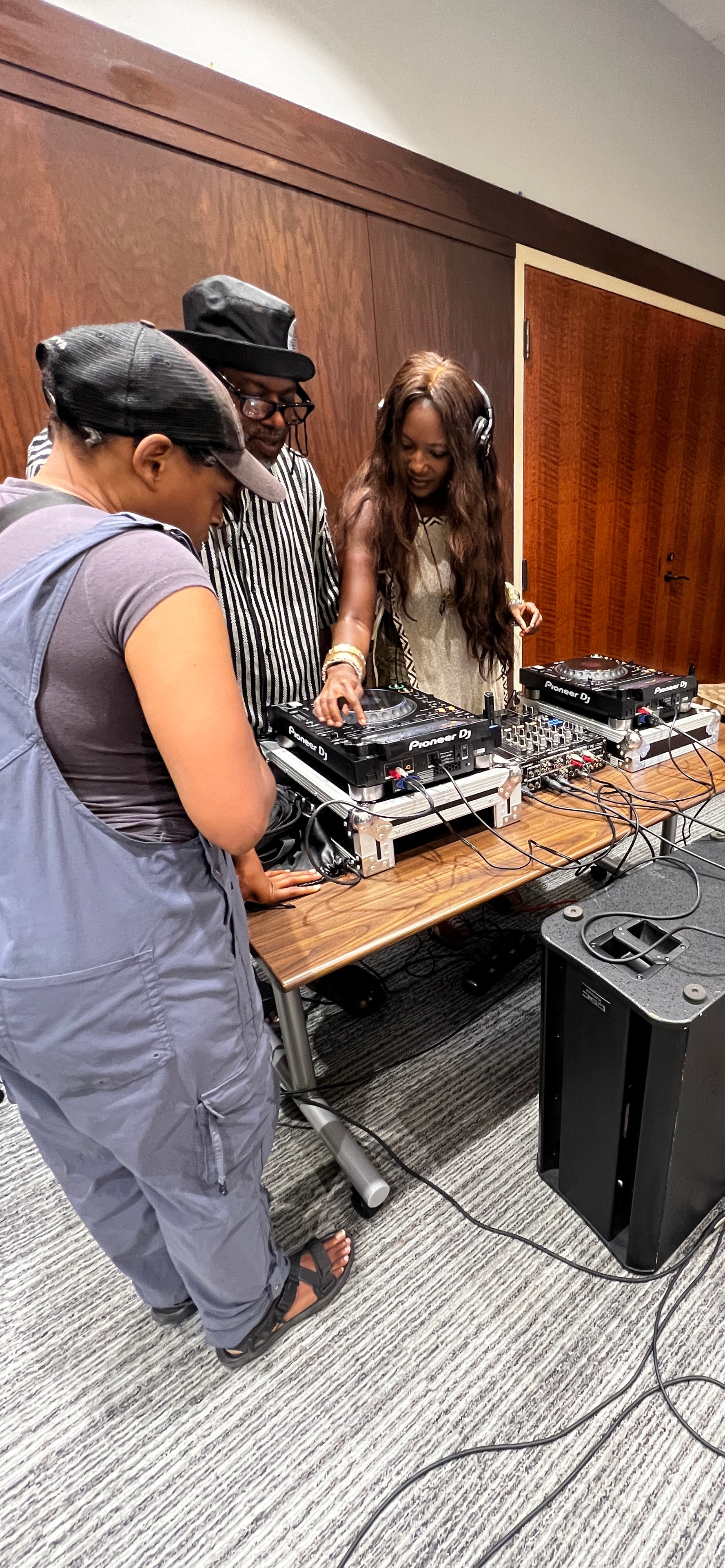 DJs gathered around Pioneer equipment during the second True and Live Series event